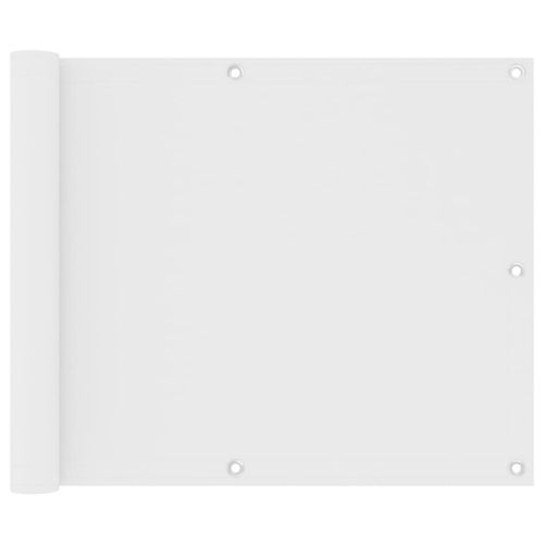 Vidaxl Écran De Balcon Blanc 75x500 Cm Tissu Oxford