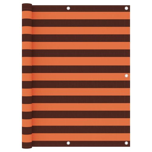 Vidaxl Écran De Balcon Orange Et Marron 120x300 Cm Tissu Oxford
