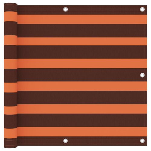 Vidaxl Écran De Balcon Orange Et Marron 90x500 Cm Tissu Oxford