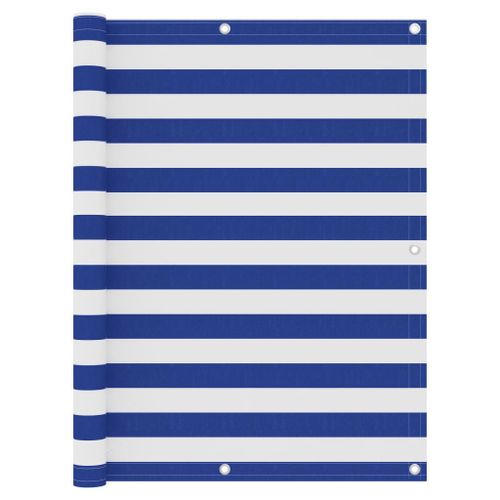 Vidaxl Écran De Balcon Blanc Et Bleu 120x300 Cm Tissu Oxford