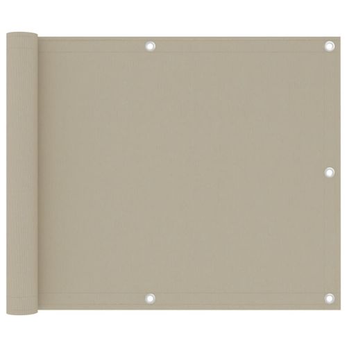 Vidaxl Écran De Balcon Beige 75x500 Cm Tissu Oxford