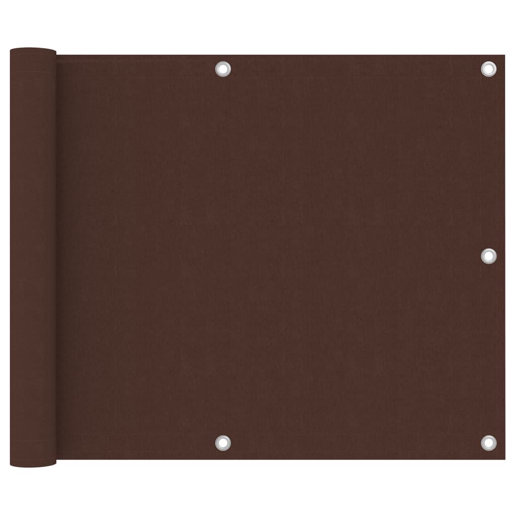 Vidaxl Écran De Balcon Marron 75x500 Cm Tissu Oxford