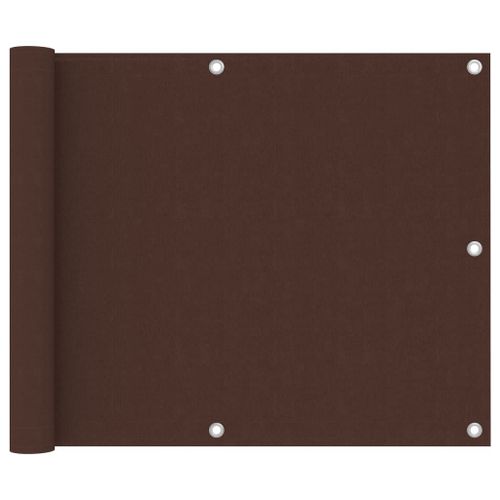 Vidaxl Écran De Balcon Marron 75x600 Cm Tissu Oxford