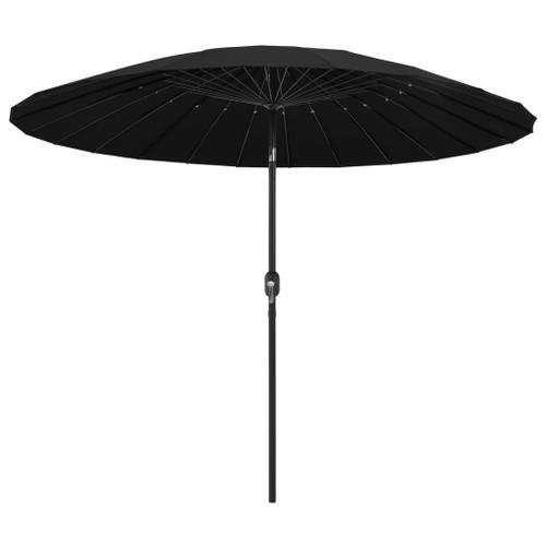 Vidaxl Parasol D'extérieur Avec Mât En Aluminium 270 Cm Noir