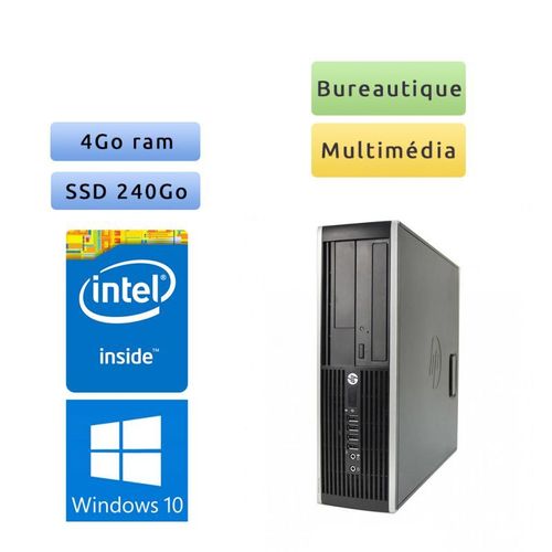 HP Compaq 6005 Pro SFF - Windows 10 - 2.7Ghz 4Go 240go SSD - Port Serie - PC Tour Bureautique Ordinateur