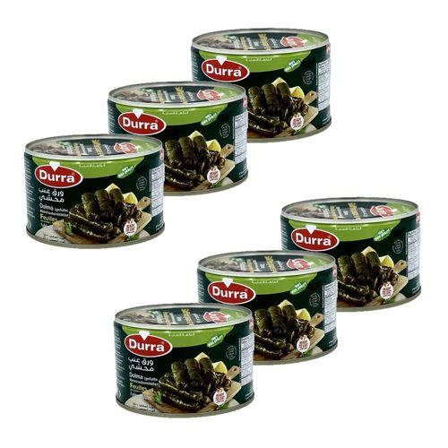 Lot 6x Feuilles De Vigne Farcies Au Riz / Dolma - Durra - 400g