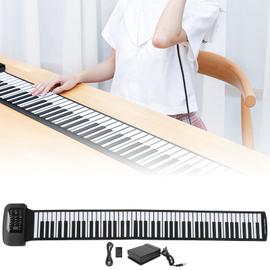 Portable USB chargeant un enregistrement coloré pour les enfants débutants Hand Roll Piano Apparence nouvelle Roll up Piano Keyboard 