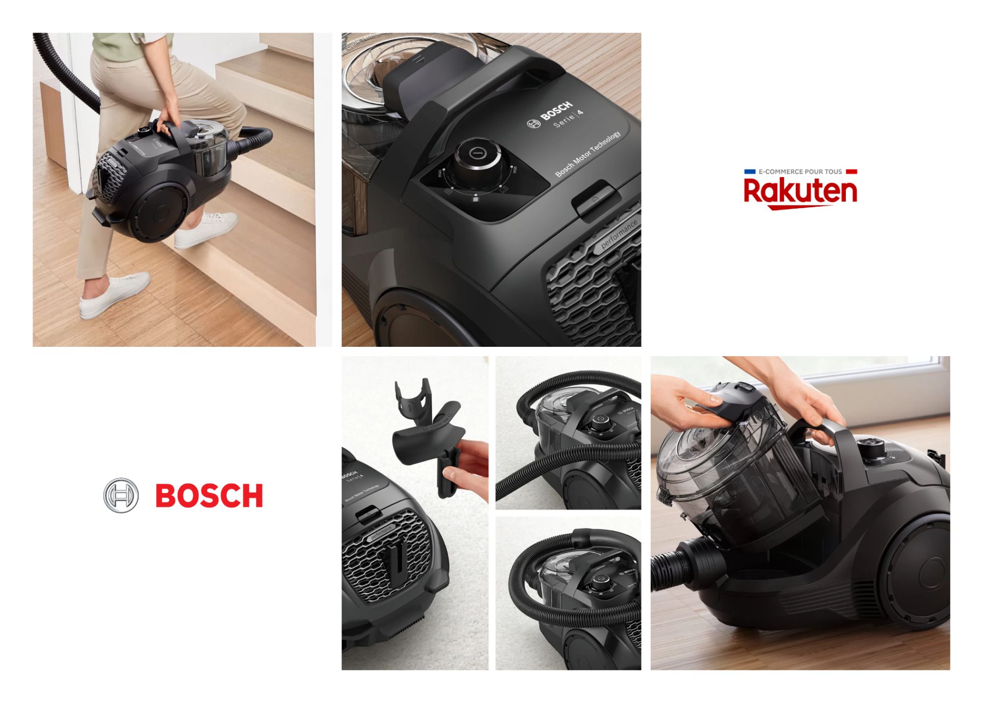 Aspirateur sans sac Noir Bosch BGC21X300 image 1 | Rakuten