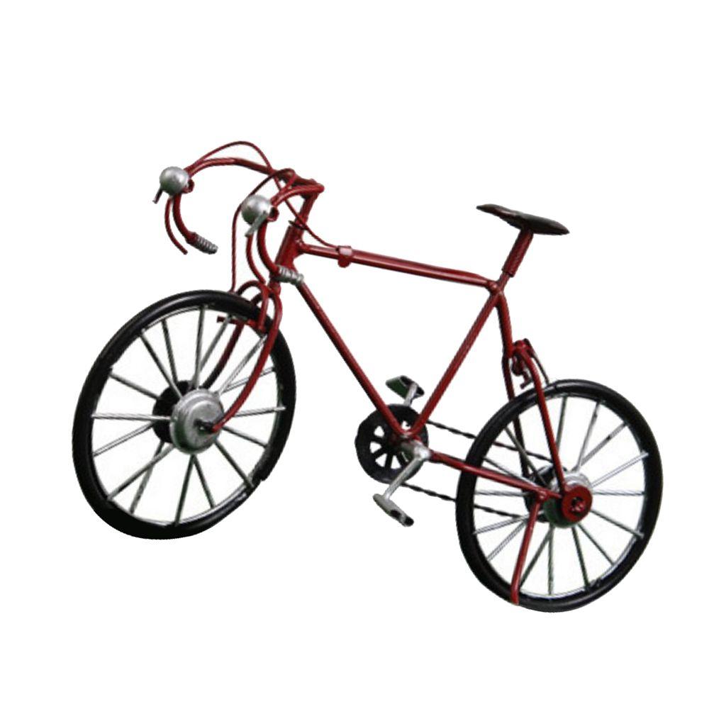 Rétro modèle de réplique de vélo rouge miniature de bicyclette pour la