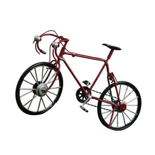 Rétro Modèle De Réplique De Vélo Rouge Miniature De Bicyclette Pour La