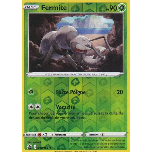 Carte Pokemon - Fermite - 010/163 - Reverse - Épée Et Bouclier 5 - Styles De Combat