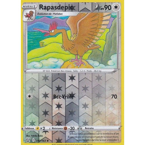 Carte Pokemon - Rapasdepic - 112/163 - Reverse - Épée Et Bouclier 5 - Styles De Combat