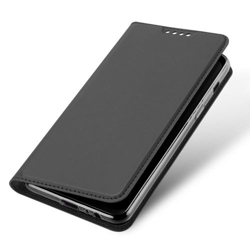 Etui Folio Pour Galaxy A8+ 2018 Gris Avec Rabat Latéral Et Fonction Stand