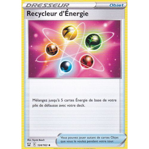 Carte Pokemon - Recycleur D'energie - 124/163 - Épée Et Bouclier 5 - Styles De Combat - Eb5 - Vf