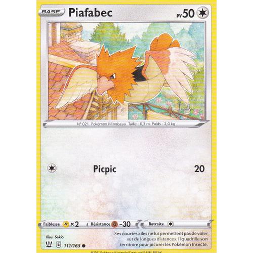 Carte Pokemon - Piafabec - 111/163 - Épée Et Bouclier 5 - Styles De Combat - Eb5 - Vf