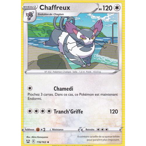 Carte Pokemon - Chaffreux - 116/163 - Épée Et Bouclier 5 - Styles De Combat - Eb5 - Vf