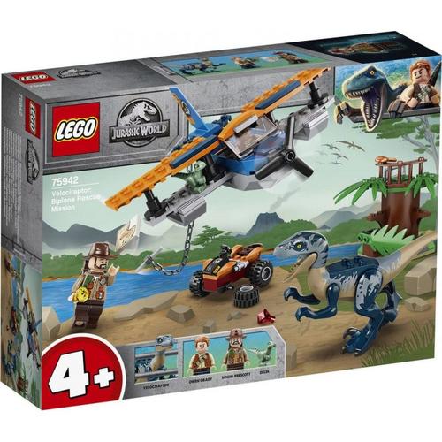 Lego Jurassic World - Vélociraptor : La Mission De Sauvetage En Avion - 75942