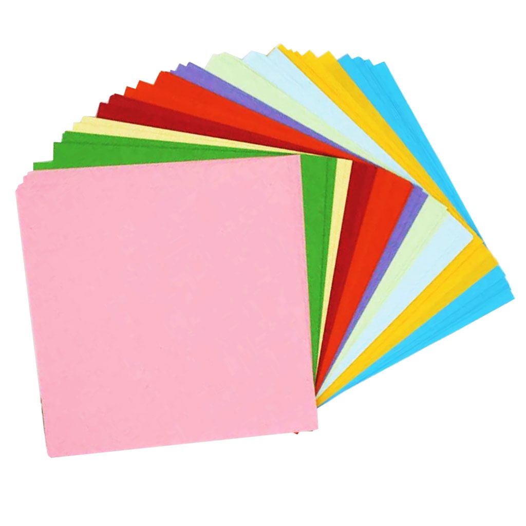 Papier Origami,Couleur Papier 100 Feuilles 15 x 15 cm Double Face Papier Plié pour Enfants pour Les Projets de Bricolage Arts et Métiers