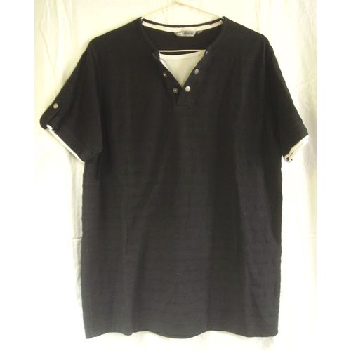 Polo Noir H & Lewis Manches Courtes - Taille L