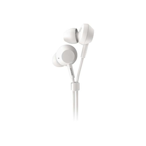 Philips TAE4105WT - Écouteurs avec micro - intra-auriculaire - filaire - jack 3,5mm - blanc