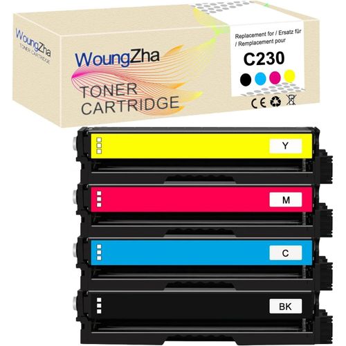 OGOUGUAN Compatible avec cartouche de toner C230 de remplacement pour Xerox C230 C235, 3000 pages, accessoires d'imprimante sans puce (4 couleurs)