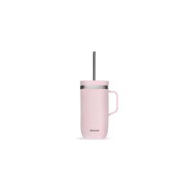 Mug isotherme QWETCH inox avec anse Pastel Rose 600 ml