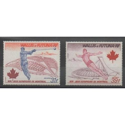 Wallis Et Futuna 1976 - Jeux Olympiques D'été - 2 Valeurs Neuves Poste Aérienne N°72/73