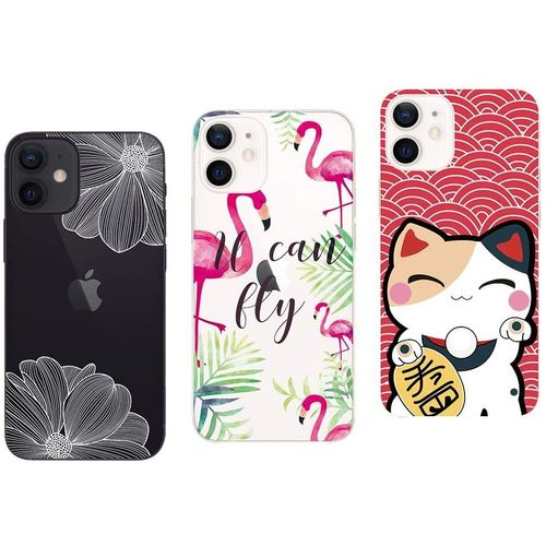 3 Coques Pour Iphone 12 Mini - Coques Gel Fantaisie Souple Solide