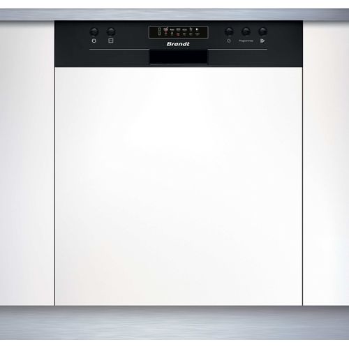 Lave-vaisselle Brandt BDB424LB - encastrable - 59.8x57x81.5 cm (lxpxh) - noir