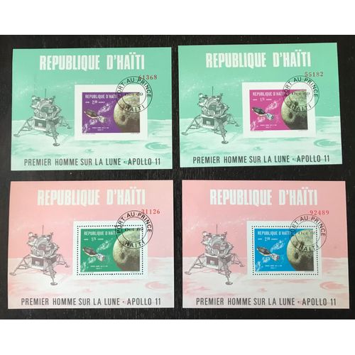 Lot De 4 Blocs Oblitérés Haïti 1969
