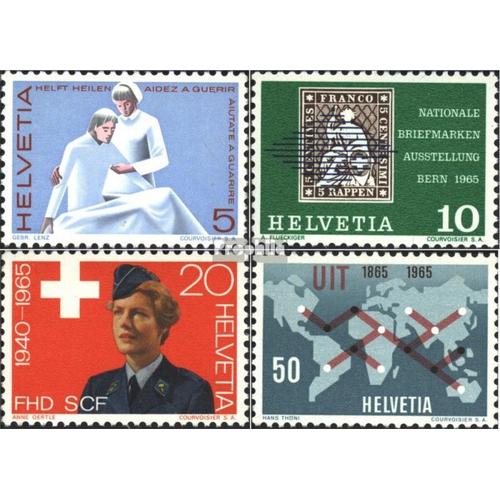 Suisse 808-811 (Édition Complète) Oblitéré 1965 Années Événements