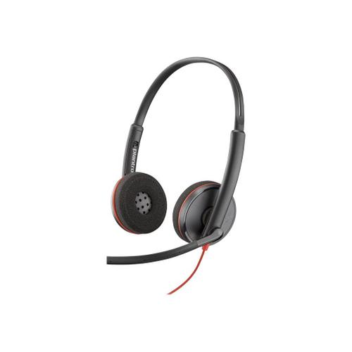 Poly Blackwire 3220 - Blackwire 3200 Series - micro-casque - sur-oreille - filaire - USB-C - noir - Certifié Skype, certifié Cisco Jabber, Certifié Avaya, certifié UC