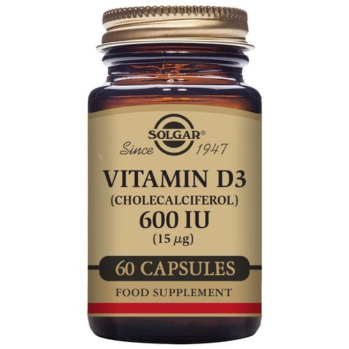 Vitamin D3 (Cholecalciferol) 600 Iu Vegetable Capsules 