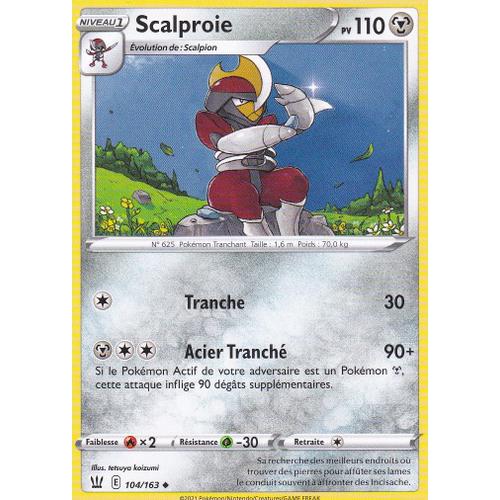 Carte Pokemon - Scalproie - 104/163 - Épée Et Bouclier 5 - Styles De Combat - Eb5 - Vf