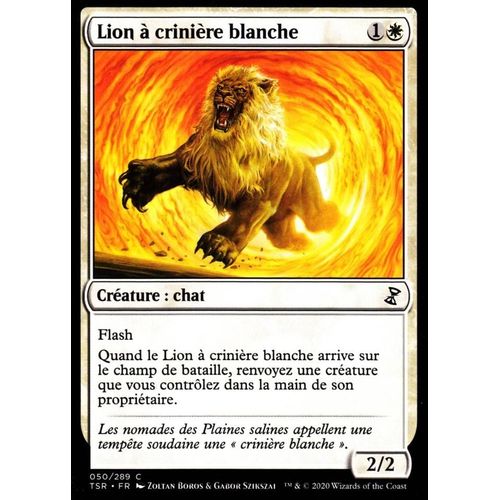 Lion À Crinière Blanche - Mtg - Spirale Temporelle Remastered - C - 50/289