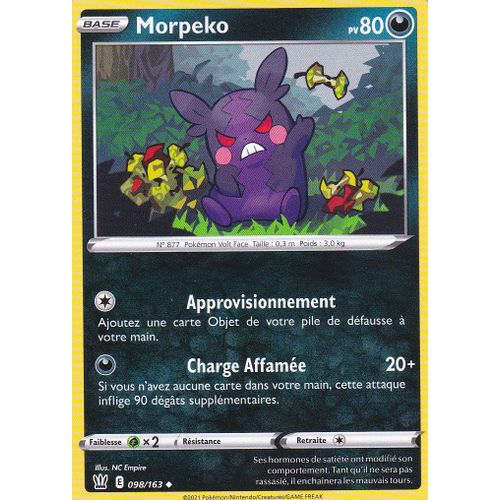 Carte Pokemon - Morpeko - 098/163 - Épée Et Bouclier 5 - Styles De Combat - Eb5 - Vf