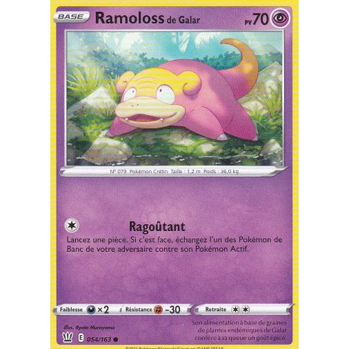 Carte Pokemon - Ramoloss De Galar - 054/163 - Épée Et Bouclier 5 - Styles De Combat - Eb5 - Vf