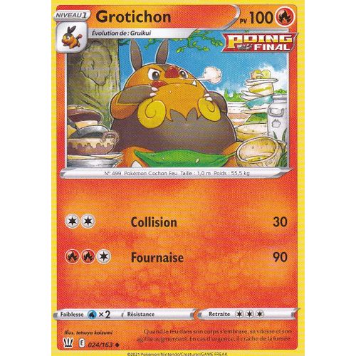 Carte Pokemon - Grotichon - 024/163 - Épée Et Bouclier 5 - Styles De Combat - Eb5 - Vf