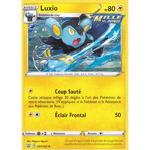 Carte Pokemon - Luxio - 047/163 - Épée Et Bouclier 5 - Styles De Combat - Eb5 - Vf