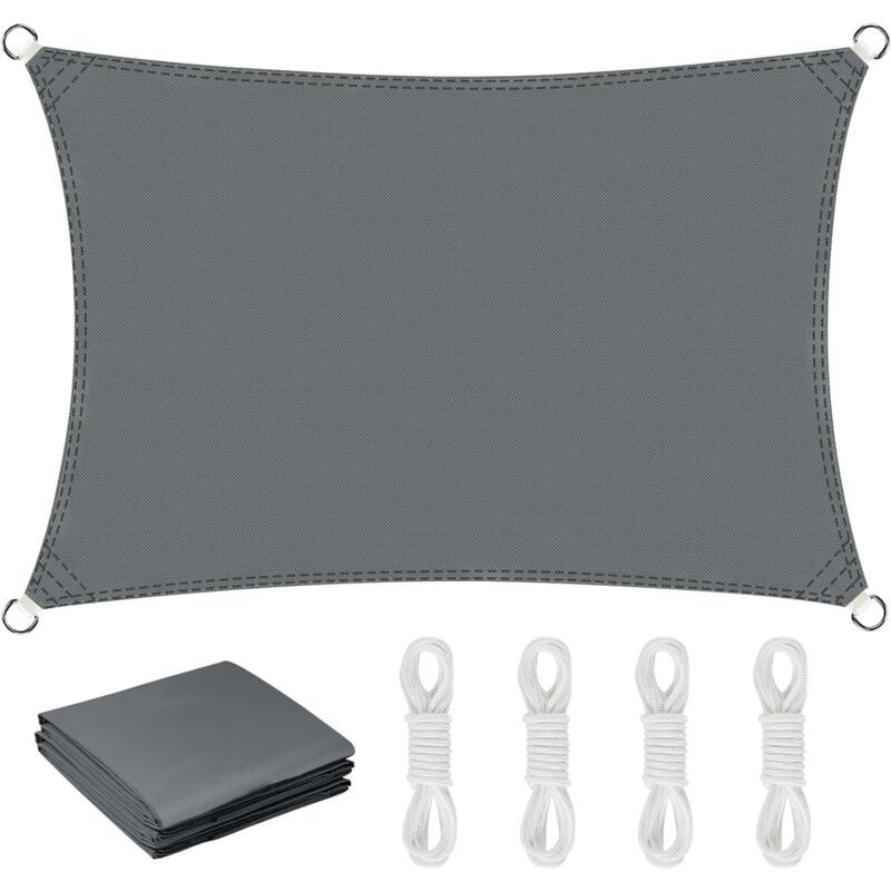 Voile D'ombrage Impermeable Rectangulaire 3 X 4m Toile Ombrage 95% ...