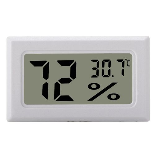 Mini Hygromètre LCD / Thermomètre Blanc 1 paquet