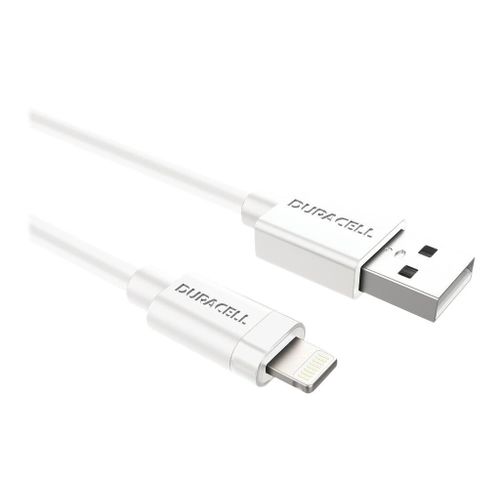 Duracell - Câble Lightning - Lightning mâle pour USB mâle - 2 m - blanc