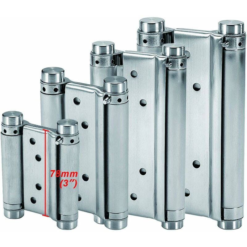 Charnieres A Ressort (78mm) En Acier Inox A Double Action Po...