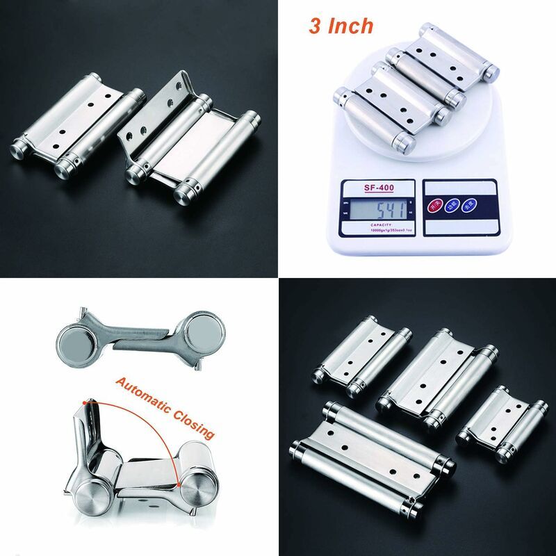 Charnieres A Ressort (78mm) En Acier Inox A Double Action Po... - 4