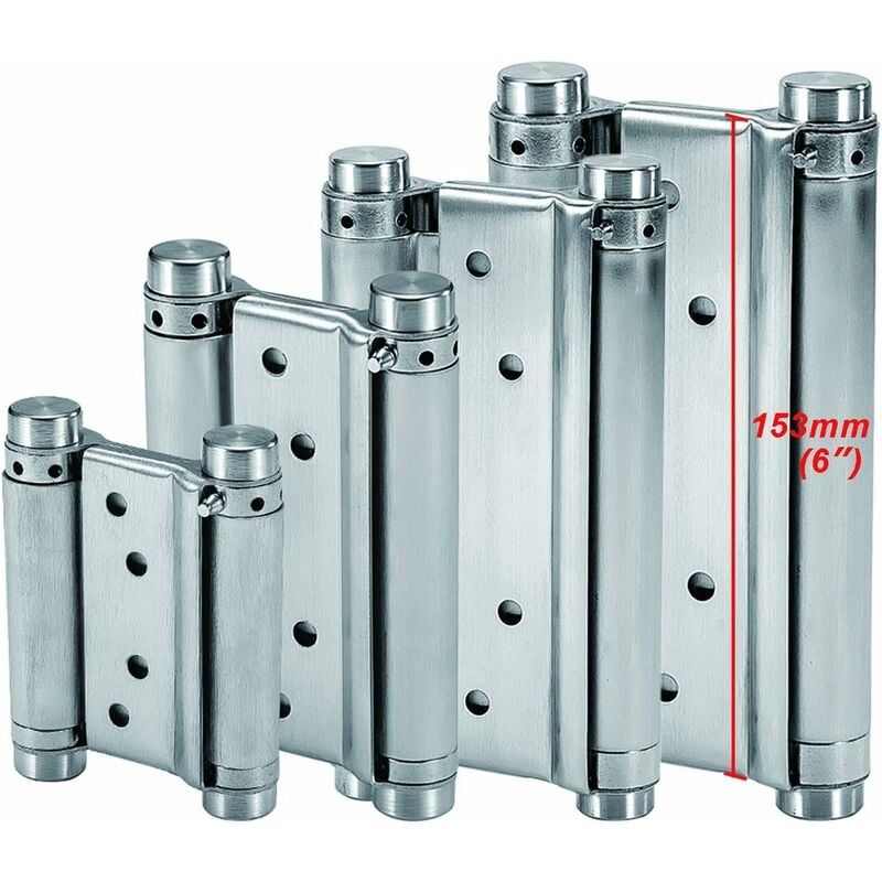 Charnieres A Ressort (153mm) En Acier Inox A Double Action P...