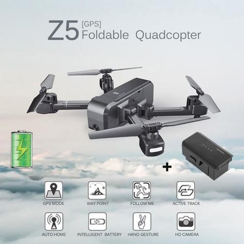 Drone Sj R-C Z5 1080p Caméra Grand-Angle Wifi Fpv Gps Rc Drone Quadcopter+La Batterie Fkt5-Générique
