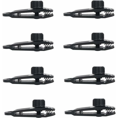 8 Pcs Bache Clips Verrouillage Grip Crocodile Bouche Clip Tente Accessoires Auvent Pince Pour Tentes, Bache, Couverture De Bateau, Couverture De Piscine, Couverture De Voiture Noir Goodnice