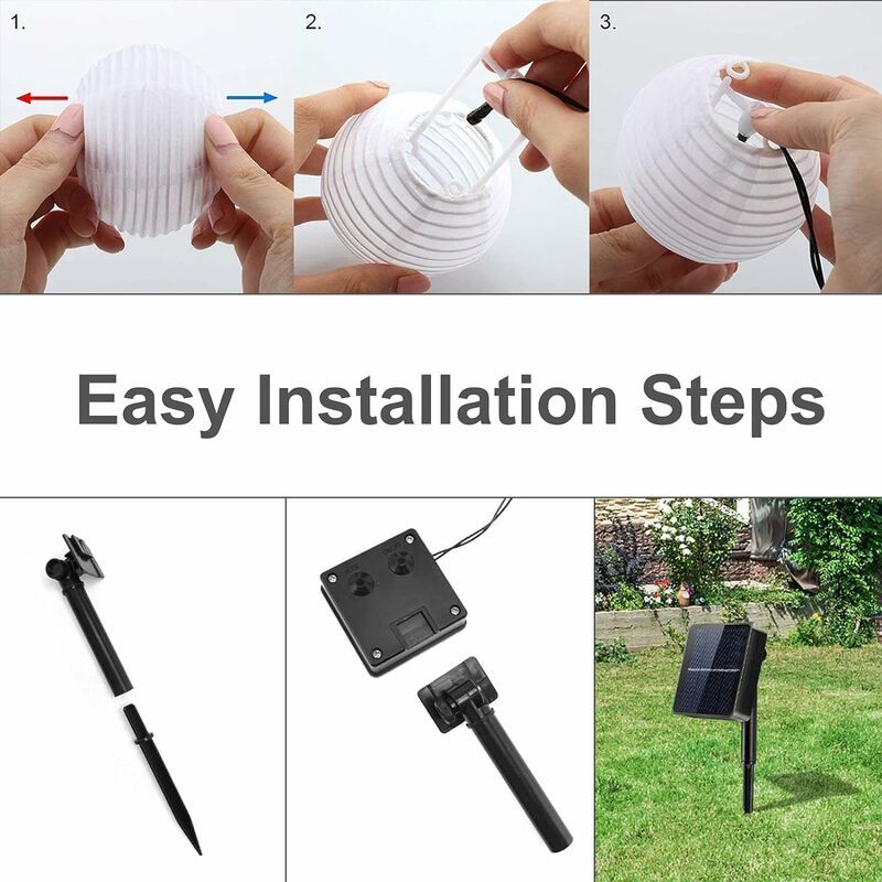 Guirlande Lumineuses Solaire Led Lanterne, Aled Light 30 Led... - 4