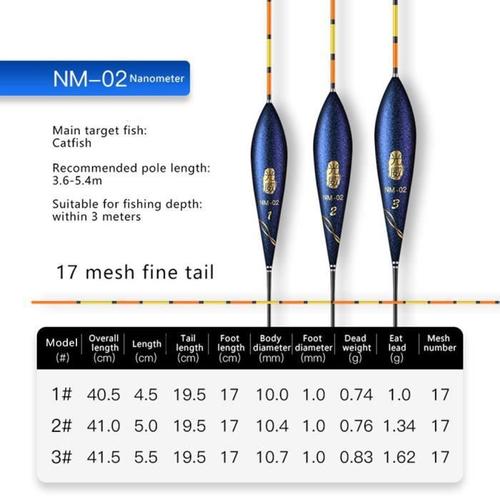 GW nano flottant, poisson à gueule légère, carpe carassin, pêche flottante verticale 2 # FKT59