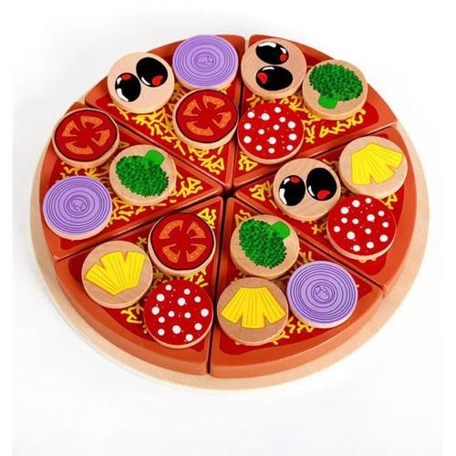 Jouet Cadeau De Noel Pizza Jouets En Bois Alimentaire Cuisson Simulation Vaisselle Enfants Cuisine Pretend Fkt40